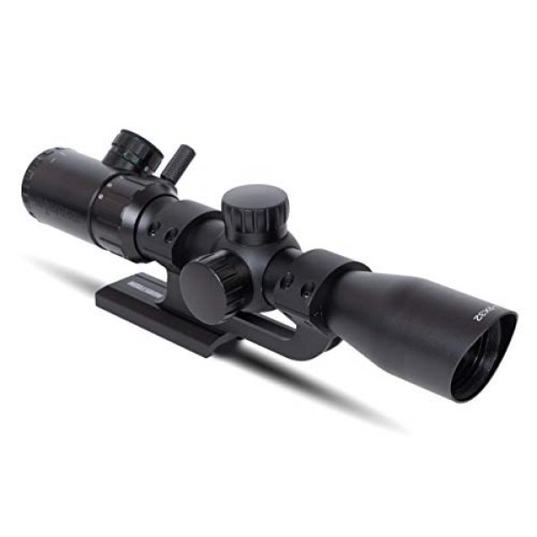 Monstrum Rifle Scope 3 Monstrum 3-9x32 Rifle Scope with Rangefinder Reticle | ZR250 H-Series Offset Scope Mount | Bundle