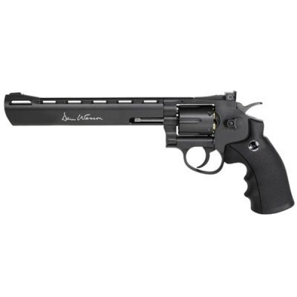 Smith & Wesson Air Pistol 1 Dan Wesson 8" CO2 BB Revolver, Black - 0.177 Caliber