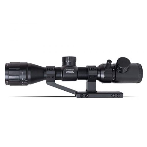 Monstrum Rifle Scope 2 Monstrum 3-9x32 AO Rifle Scope with Illuminated Range Finder Reticle and Parallax Adjustment | ZR255 H-Series Offset Scope Mount | Bundle