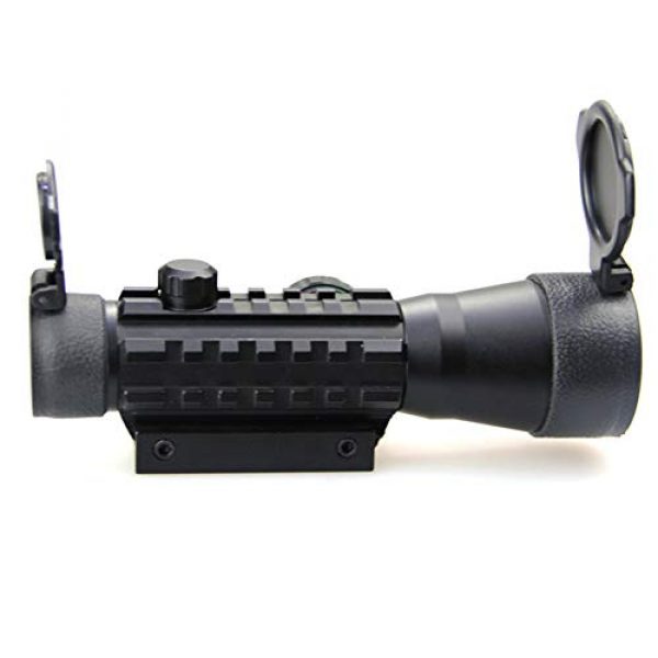DJym Rifle Scope 4 DJym 2X30mm Red Dot Sight for Hunting Rifle Scopes, High-Definition Blue Film Red and Green Aiming Nitrogen Waterproof Anti-Fog
