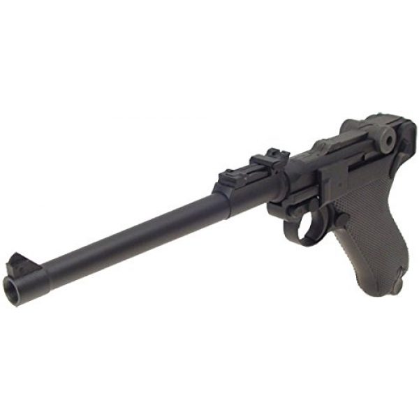 WE Airsoft Pistol 4 WE p-08 long version gas blowback full metal - black(Airsoft Gun)