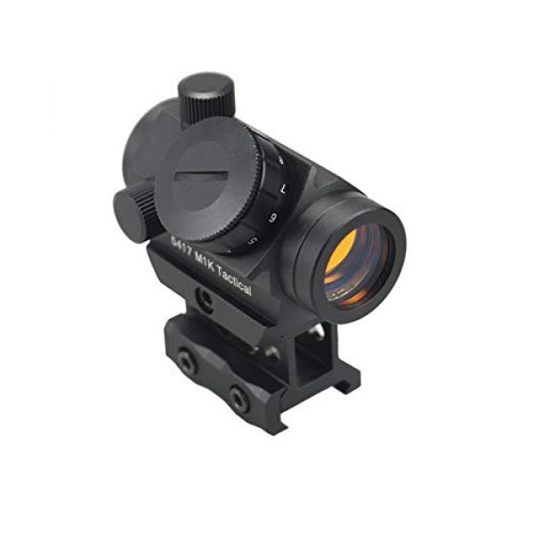 DJym Rifle Scope 5 DJym Red Dot Sight with High Mount for Handgun and Rifle Scope Use, Hunting Red Dot Scope