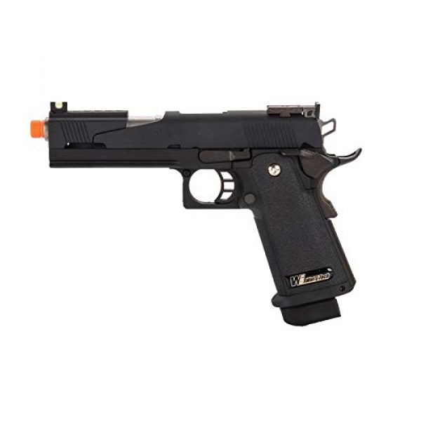 Lancer Tactical Airsoft Pistol 1 Lancer Tactical WE-Tech Black Dragon 5.1 Competition Series Hi-Capa Full Auto Gas Blowback Airsoft Pistol Black