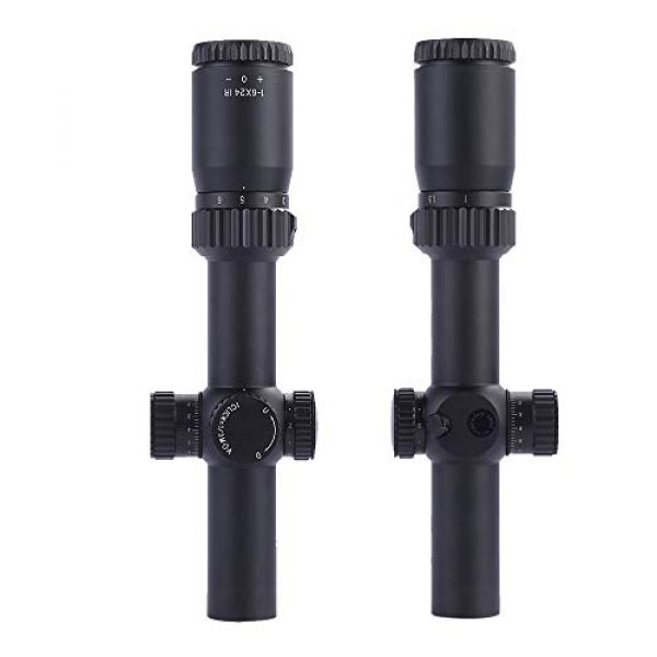 Funpower Rifle Scope 4 Funpower Riflescope 1-6x24 IR 30mm Diameter Outdoor Hunting Scope with 25.4/30mm Scope Mount Rings