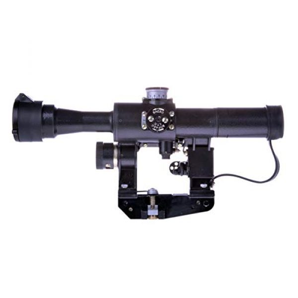 BelOMO Rifle Scope 3 BelOMO POSP 4x24 M. Optical Rifle Scope. Russian Side Mount. 1000m Rangefinder. 1 MOA. Combloc