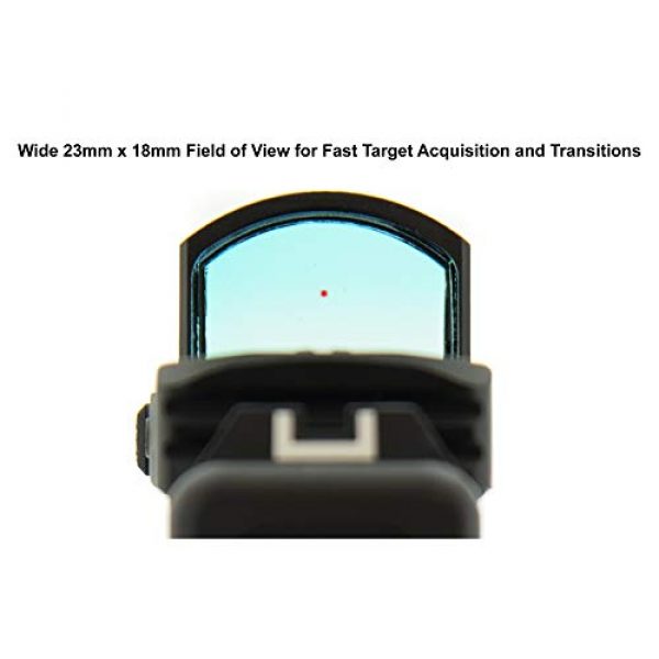 UTG Rifle Scope 5 UTG Reflex Micro Dot, Red 4 MOA Single Dot, Adaptive Base, Black
