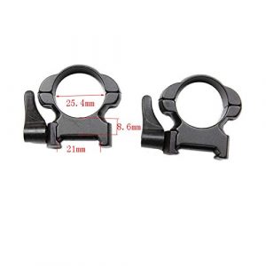 Without Rifle Scope 1 Toy Gun Sight Red dot Sight Magnification Steel Weaver Mount 1 Inch High Matte Lever Lok Top Mount Rings (Color : Blue)