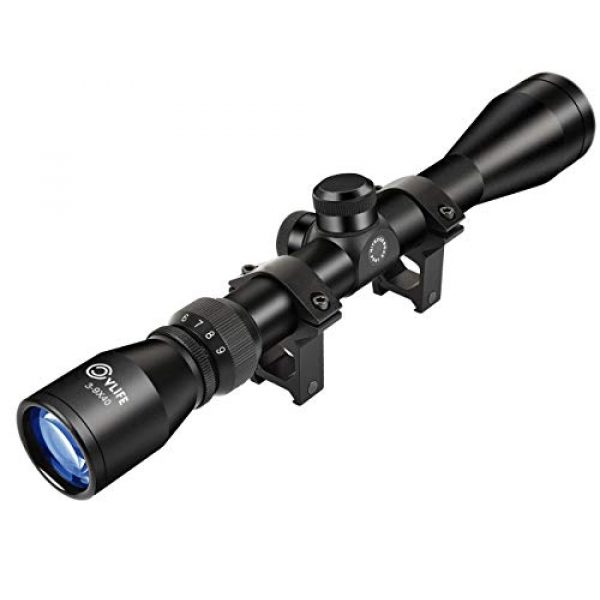 CVLIFE Rifle Scope 1 CVLIFE 3-9x40 Optics R4 Reticle Crosshair Scope with 20mm Free Mounts