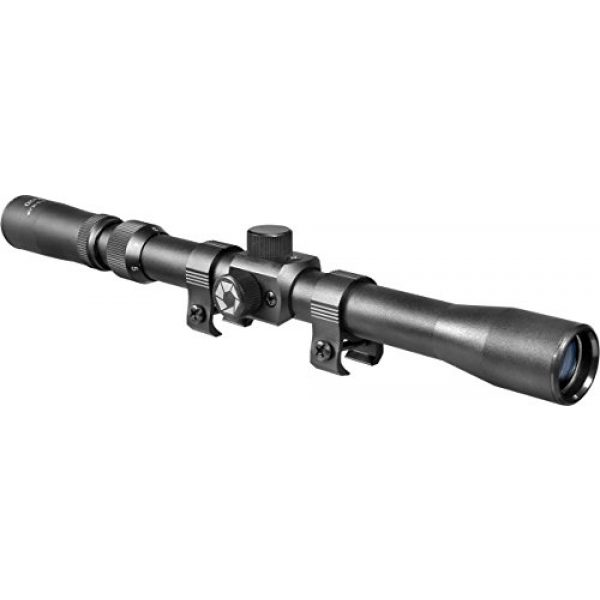BARSKA Rifle Scope 1 BARSKA Riflex 40mm AC10003 3-7x20 Rimfire, Black Matte, 30/with STD Ring, Clam