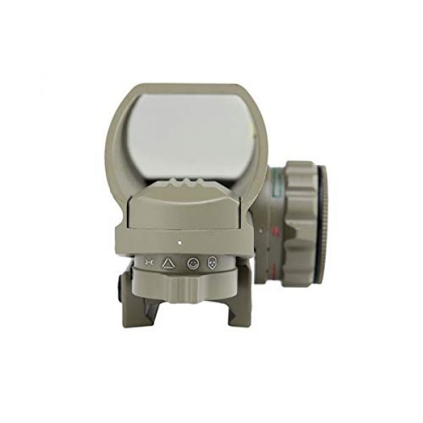 DJym Rifle Scope 4 DJym Sand Color Red and Green Dot Reflex Sight Scope with Broad Gauge Electrodeless Used for Hunting Rifle Scope