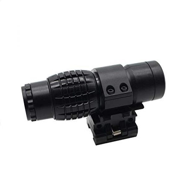 KTAIS Rifle Scope 5 KTAIS 3xMagnifier Riflescope Tactical Magnifying Hunting Scope for Riflescopes Plastic Toy Mount Fits Holographic Reflex Sight (Color : B)