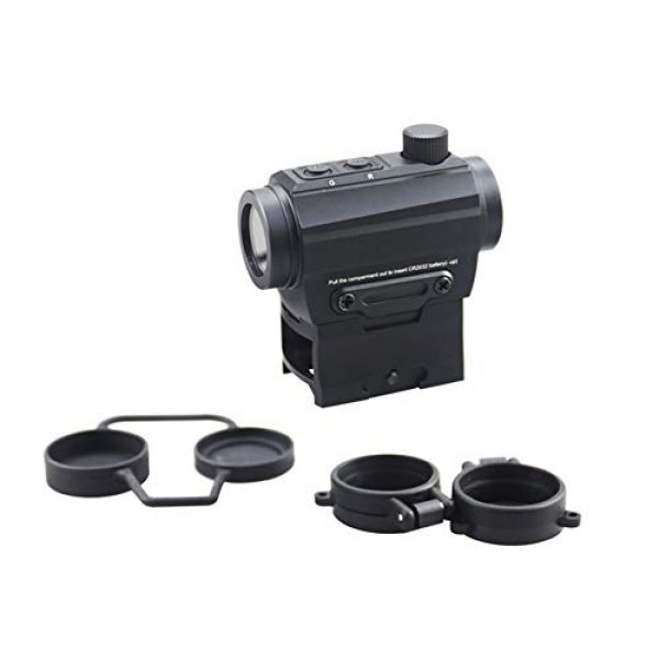 DJym Rifle Scope 1 DJym Red Dot Button Sight, Rifle Scope for Hunting Game Nitrogen-Filled Waterproof and Anti-Fog