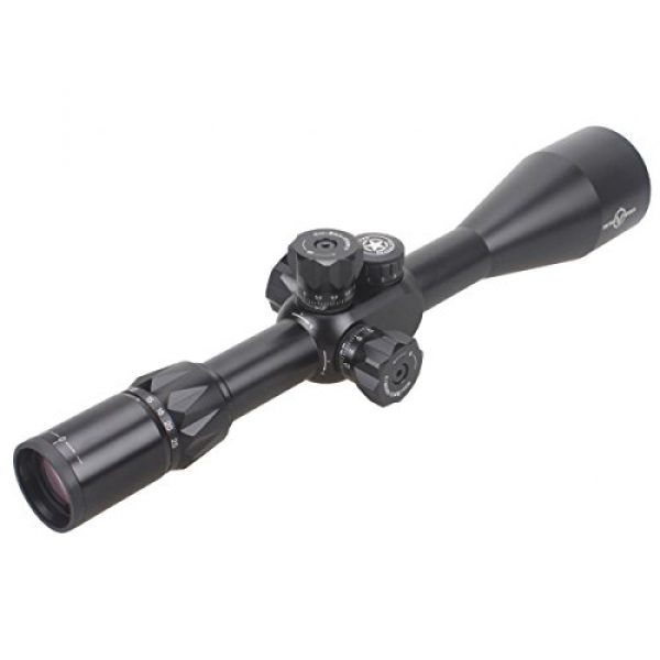 TAC Vector Optics Rifle Scope 5 TAC Vector Optics Tactical Riflescope Counterpunch 6-25x56 First Focal Plane Mil Dot Free Tri Rails Mount Honeycomb Sunshade Color Black