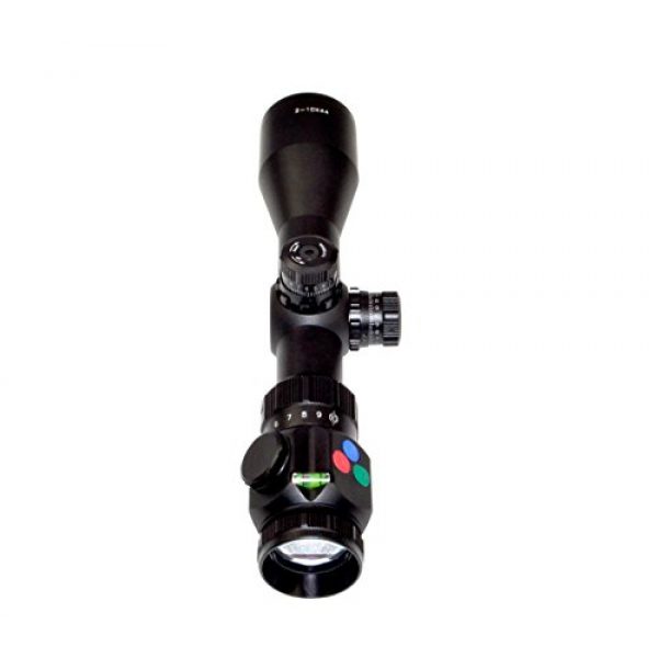 Presma Rifle Scope 5 PRESMA 2-10x44 Hunting Rifle Scope with RXR Illuminated Red, Green and Blue Mil-Dot Glass Reticle