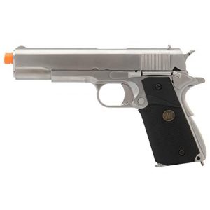 Lancer Tactical Airsoft Pistol 1 Lancer Tactical WE M1911 Full Metal MEU Gas Blowback Airsoft Pistol Silver Black