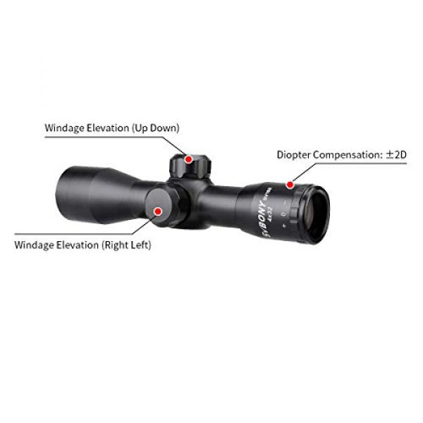 SVBONY Rifle Scope 3 SVBONY SV168 Rifle Scope, 4x32 Compact Scope, Hunting Scope, Fixed Cross Line, Fits 20mm Picatinny Rails