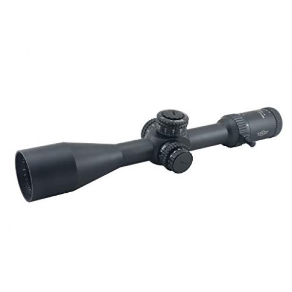 Hi-Lux Optics Rifle Scope 5 Hi-Lux Optics TAC-VF420X50 PentaLux 4-20 x 50 30mm Tube First Focal Plane Rifle Scope with Green Illuminated CW1-FFP Reticle, Black