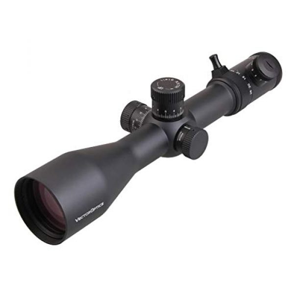 Vector Optics Rifle Scope 5 Vector Optics Reiter 3.5-25x56mm, 1/10 MIL, 35mm Tube, Red Illuminated Reticle, Second Focal Plane (SFP) Compact Riflescope