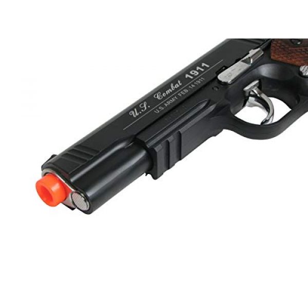 WinGun Airsoft Pistol 6 WG Special Combat Pistol 1911 CO2 Blowback Airsoft Pistol Black with Brown Grip