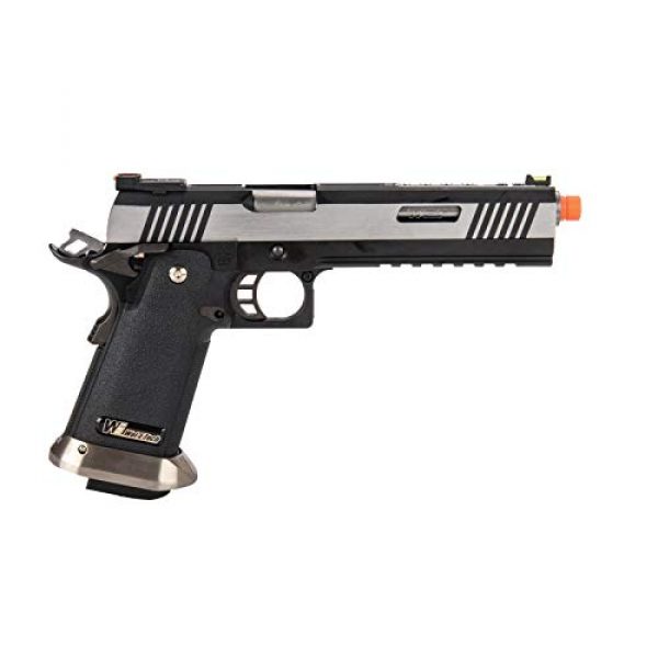 Lancer Tactical Airsoft Pistol 2 Lancer Tactical WE-Tech Hi-Capa 6" IREX Competition Full Auto Gas Blowback Airsoft Pistol Black Silver