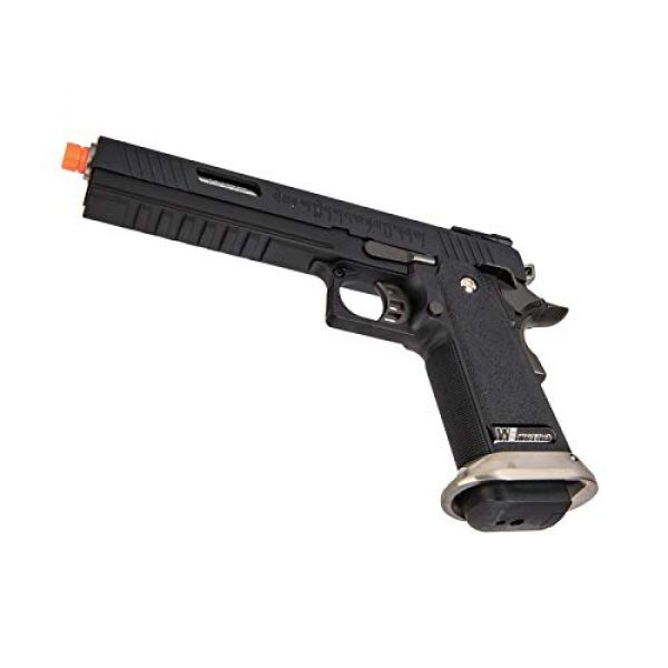 Lancer Tactical Airsoft Pistol 5 Lancer Tactical WE-Tech Hi-Capa 6" IREX Full Auto Competition GBB Airsoft Pistol Black with Markings