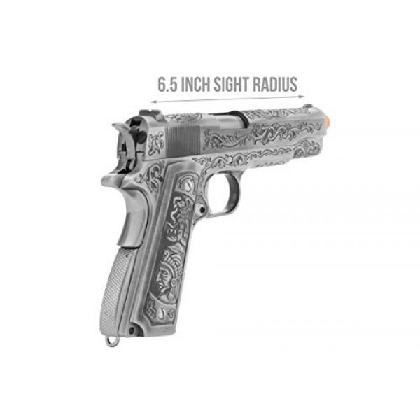 Lancer Tactical Airsoft Pistol 4 Lancer Tactical WE Full Metal Airsoft Gas Blowback Floral Pattern Pistol 1911 Silver