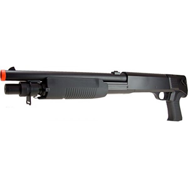 DE/CSI Airsoft Shotgun 5 DE Model-799S Tri-Burst Shot Gun w/Pistol Grip&Shell Holster