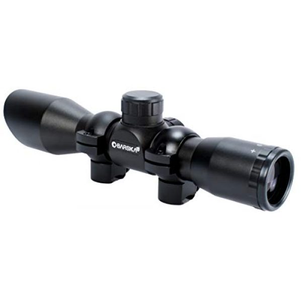 BARSKA Rifle Scope 7 BARSKA AC13490 Plinker-22 Rifle Scope 4x32 30/30 Reticle with Rings
