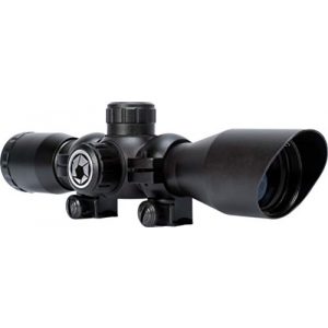 BARSKA Rifle Scope 1 BARSKA AC13490 Plinker-22 Rifle Scope 4x32 30/30 Reticle with Rings
