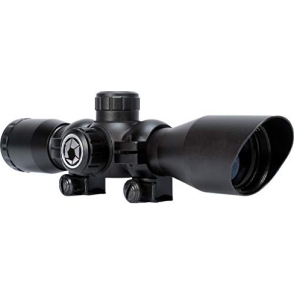BARSKA Rifle Scope 1 BARSKA AC13490 Plinker-22 Rifle Scope 4x32 30/30 Reticle with Rings