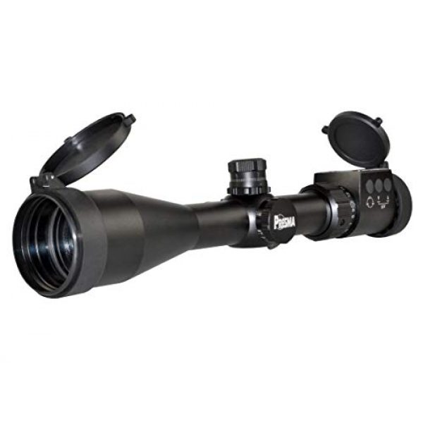 Presma Rifle Scope 1 Presma Solar Powered 3-18X50 Precision Rifle Scope with Side AO Adjustment, RXR Glass and Illuminated Orange, Green, and Blue Mil-Dot Retilce