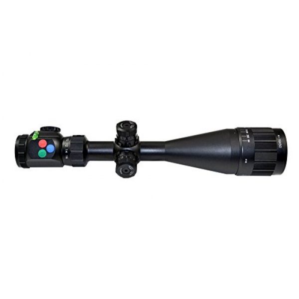 Presma Rifle Scope 1 Presma 4-16X50 Precision Hunting Rifle Scope with Crystal Clear RXR and Easy to Use Range Estimation and Red, Green and Blue Illuminated Mil-Dot Reticle,