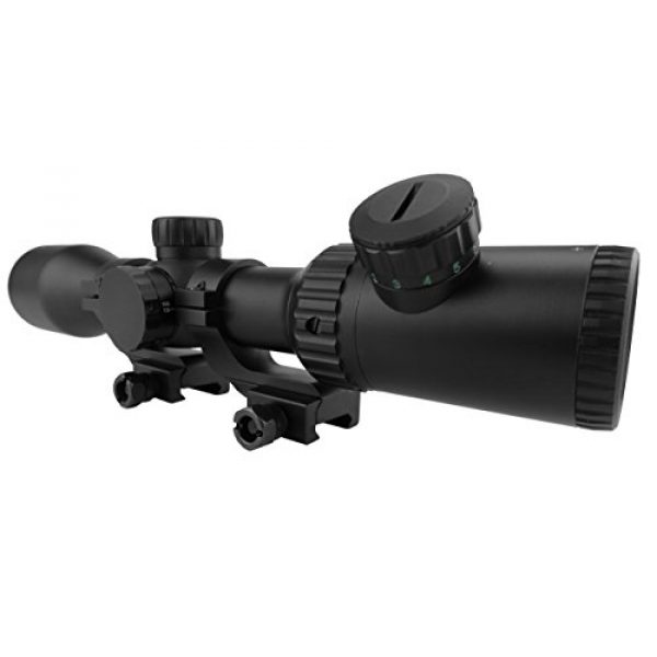 Monstrum Rifle Scope 4 Monstrum 3-12x42 AO Rifle Scope with Illuminated Mil-Dot Reticle and Offset Reversible Scope Rings