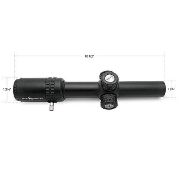 AYIN Rifle Scope 6 AYIN Sights Centurion 1-6x24 Tactical/Hunting Scope with Tactical Turrets, Throw Lever & Flip Caps