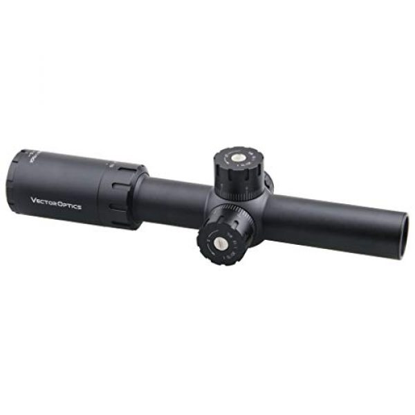 Vector Optics Rifle Scope 2 Vector Optics Zalem 1-10x24 Second Focal Plane (SFP) Riflescope with Red Illuminated Reticle, 30mm Tube, 1/10 MIL Adjustment, Turret Lock System, Zero Reset Feature, Free Mount Rings, Lens Caps
