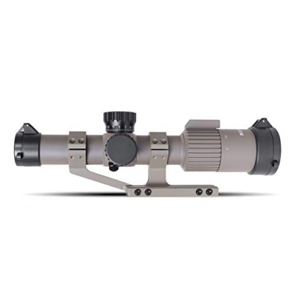 Monstrum Rifle Scope 2 Monstrum G3 1-4x24 First Focal Plane FFP Rifle Scope | ZR305 H-Series Offset Scope Mount | Flat Dark Earth | Bundle