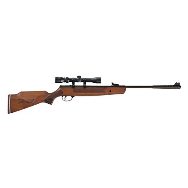Hatsan Air Rifle 1 Hatsan Striker Wood Combo .25cal Airgun, Hardwood, Black