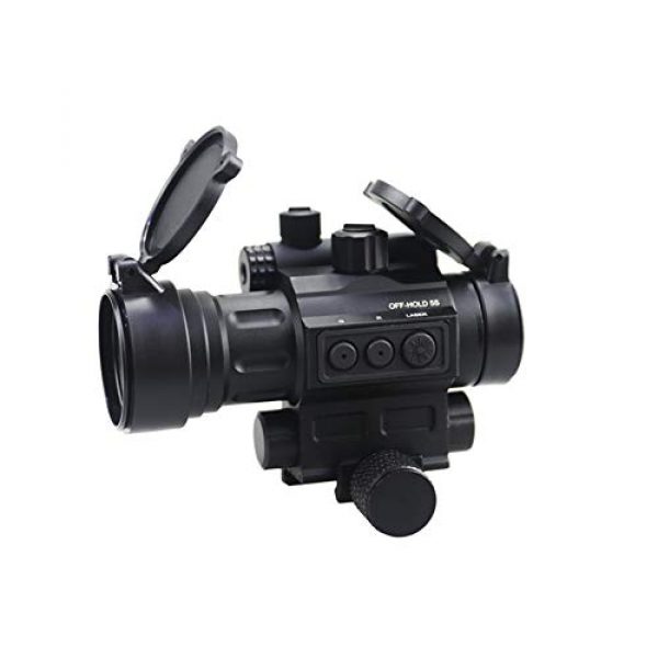 DJym Rifle Scope 4 DJym Advanced Button Red Dot Sight, 1X Waterproof and Anti-Fog Rifle Scope