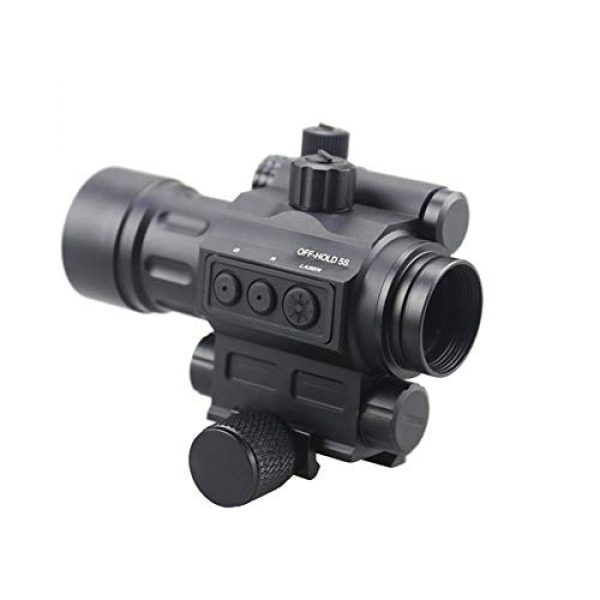 DJym Rifle Scope 5 DJym Advanced Button Red Dot Sight, 1X Waterproof and Anti-Fog Rifle Scope