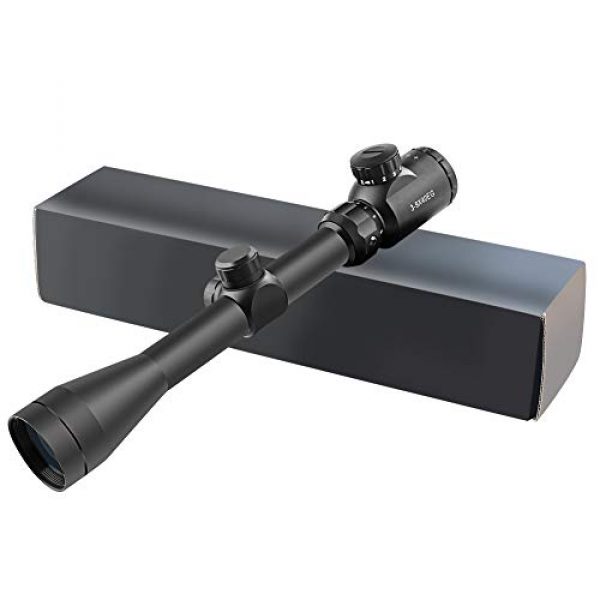 OTW Rifle Scope 6 OTW Tactical Rifle Scope 3-9X40 Red & Green Illuminated Crosshair Reticle Optics Scopes for Hunting Shooting