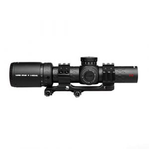 Sniper Rifle Scope 1 Sniper LS 1-8X24 Scope Red/Green Illuminated Reticle with 30mm Scope Rings