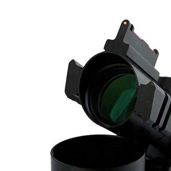 DONGYUCHUN Rifle Scope 2 DONGYUCHUN 4x32 Scope Fiber Optic Prism Cross Tactical Scope with mounting Ring Tactical Hunting Rifle, Scope
