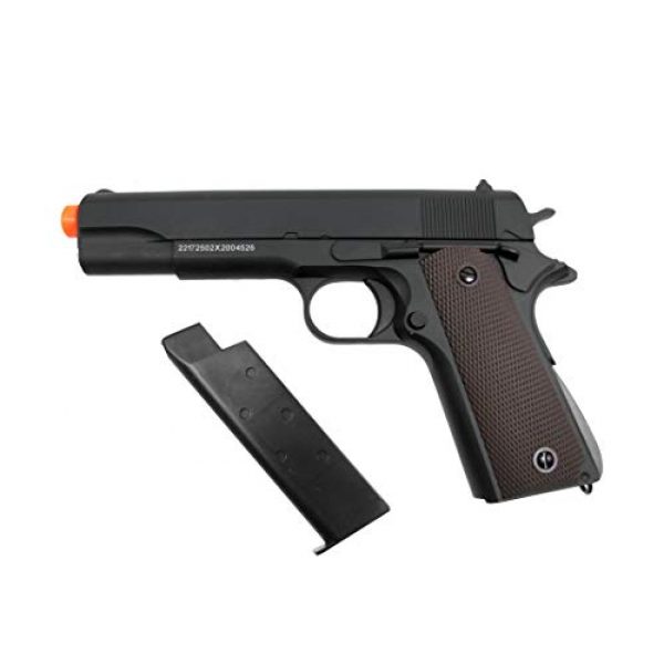 GE / JG Airsoft Pistol 3 GE / JG Full Metal 1911 Spring Powered Airsoft Pistol with Portable Airsoft BB Trap Target Tent Package (Black)