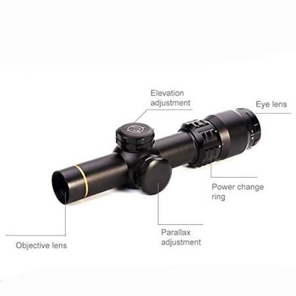 MUJING Rifle Scope 5 MUJING 2-8X20 Tactical Optical Sight with 11/20mm Rail Mount Rings Shooting Outdoor Rifle Scope,20mm/s