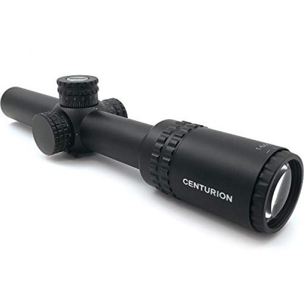 AYIN Rifle Scope 1 AYIN Sights Centurion 1-6x24 Tactical/Hunting Scope with Tactical Turrets, Throw Lever & Flip Caps