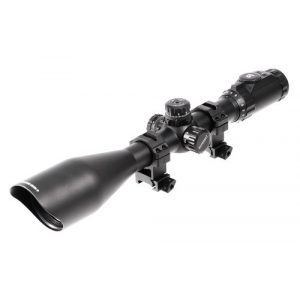 Accu-Shot Rifle Scope 1 UTG 4-16X56 30mm Scope, AO, 36-color Glass Mil-dot, w/ Rings