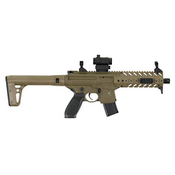 Sig Sauer Air Rifle 3 Sig Sauer MPX .177 Cal CO2 Powered SIG20R Red Dot Air Rifle 30 Rounds, Flat Dark Earth, One Size