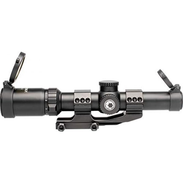 BARSKA Rifle Scope 5 BARSKA AC13326 ST Rifle Scope 1-8x24 Red/Green Illuminated HRS .223 BDC V2 Reticle with Cantilever Mount, Black, One Size