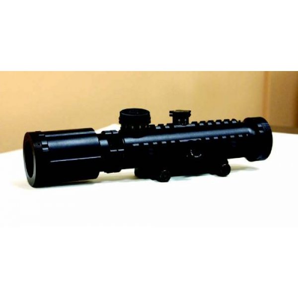 BSA Optics Rifle Scope 1 BSA 30-mm Stealth Tactical Rifle Scope with Illuminated Red Dot and 3X Magnification