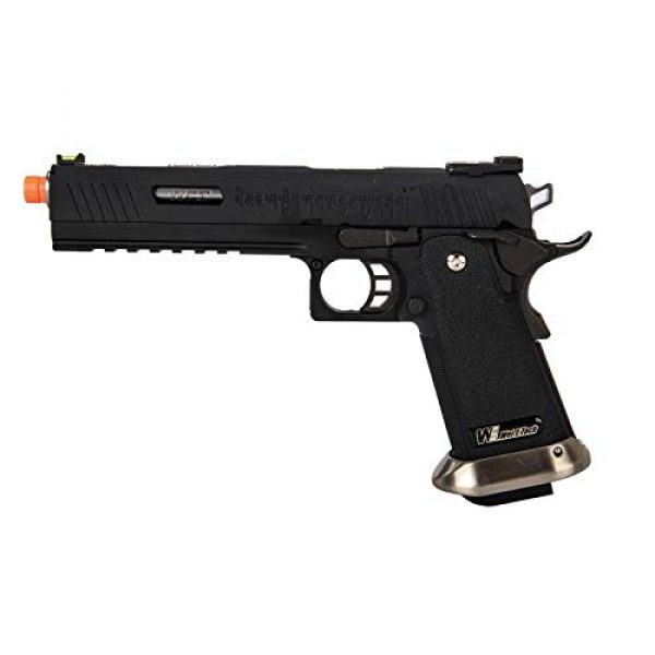 Lancer Tactical Airsoft Pistol 1 Lancer Tactical WE-Tech Hi-Capa 6" IREX Full Auto Competition GBB Airsoft Pistol Black with Markings